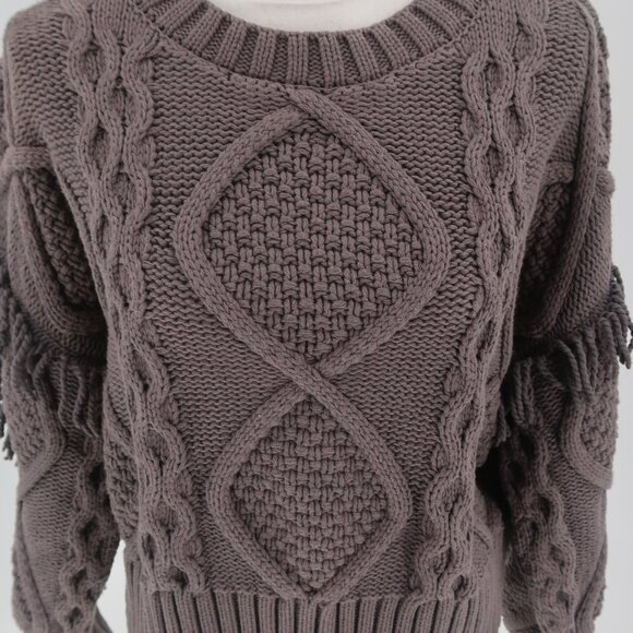 Line & Dot Jasper Fringe Sweater - Charcoal Small - Picture 6 of 9